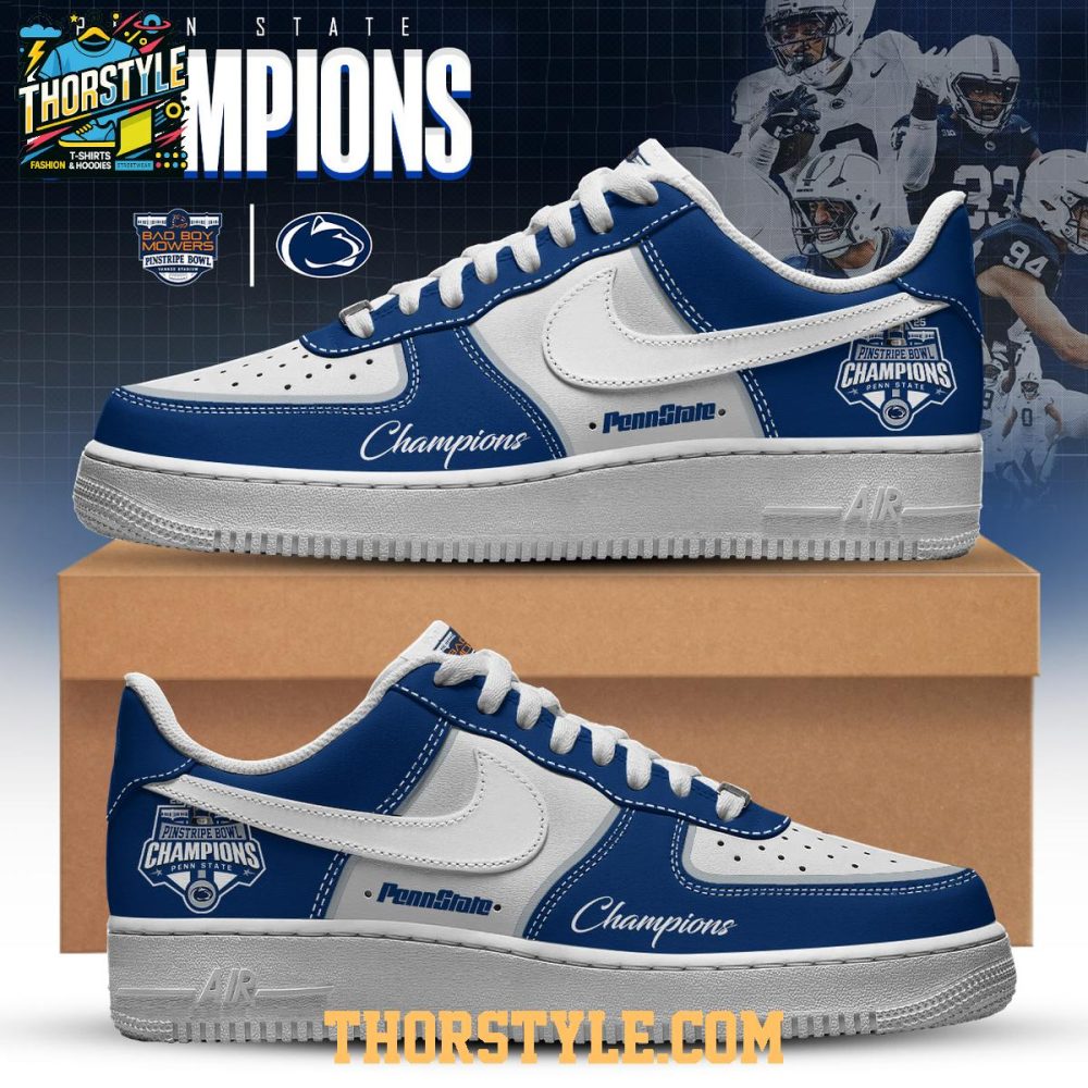 Penn State Nittany Lions Pinstripe Bowl Champions 2025 Air Force 1 Shoes